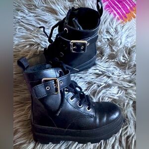 H&M combat boots with side zipper